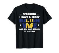 warning I have a crazy Bajan wife Bajan T-Shirt
