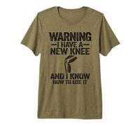 Warning I Have A New Knee and I Know How to Use It Surgery Premium T-Shirt