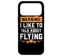 Warning - I Like to Talk About Flying Case for iPhone 17 Pro Max