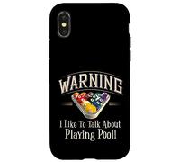 Warning I Like To Talk About Pool Playing Case for iPhone X/XS