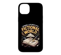 Warning I Live Mostly in a Fictional World Writer Author Case for iPhone 14 Plus