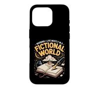 Warning I Live Mostly in a Fictional World Writer Author Case for iPhone 16 Pro