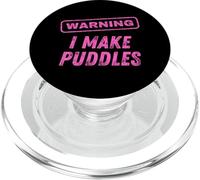 Warning I Make Puddles Funny Sex Joke Dirty Humor PopSockets PopGrip for MagSafe