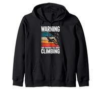 Warning I May Randomly Talk About Climbing Rock Zip Hoodie