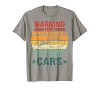 Warning I May Spontaneously Talk About Cars T-Shirt, Men, Slate Grey, X-Large