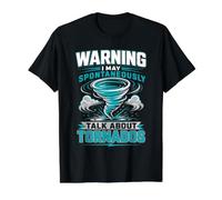 Warning I May Spontaneously Talk About Tornados Value Graphic T-Shirt, Men, Black, L