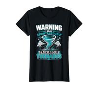 Warning I May Spontaneously Talk About Tornados Value Graphic T-Shirt, Women, Black, XL