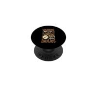 Warning I May Start Talking About Banjos PopSockets Adhesive PopGrip