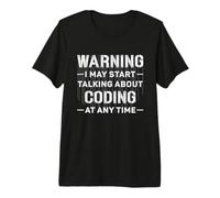 Warning I May Start Talking About Coding Medical Coder Premium T-Shirt