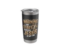 Warning I May Start Talking About Jesus Christian Stainless Steel Insulated Tumbler