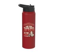 Warning I May Start Talking About Jesus Christian Stainless Steel Insulated Water Bottle
