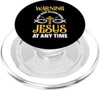 Warning I May Start Talking About Jesus Funny Pastor PopSockets PopGrip for MagSafe