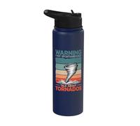 Warning I May Talk About Tornados Storm Hunter Meteorology Stainless Steel Insulated Water Bottle