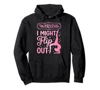 Warning I Might Flip Out Gymnastics Girl Cheers Pullover Hoodie