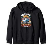 Warning I Might Start Cruising Again Cruise Vacation Zip Hoodie