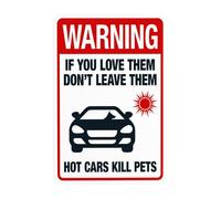Warning If You Love Them Don't Leave Them With Graphic Metal Warning Sign with Easy Install for Indoor Outdoor Security, Business Office Home Garden Street Decor 20 x 30 cm