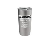 Warning: I'm Really Really Really Hungry Funny Food Dad Joke Stainless Steel Insulated Tumbler