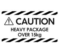 Warning Labels Food Safety Allergens Heavy Item 64x36mm on Strip or on Roll - Amazon FBA, Coffee Shop & Restaurants, Warehouse and Business Shipping Labels (Heavy Over 15kg, 100pc on Stripes)