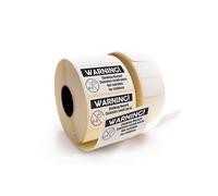 Warning Labels Food Safety Allergens Heavy Item 64x36mm on Strip or on Roll - Amazon FBA, Coffee Shop & Restaurants, Warehouse and Business Shipping Labels (Warning Choking Hazard, 1000pc on Roll)