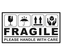 Warning Labels Food Safety Allergens Heavy Item 64x36mm on Strip or on Roll - Amazon FBA, Coffee Shop & Restaurants, Warehouse and Business Shipping Labels (Fragile, 100pc on Stripes)