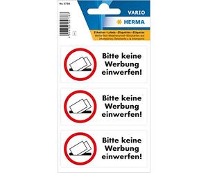 Warning Labels Please Do Not Place Advertising Weatherproof - 1 Sheet with 3 Labels