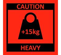 Warning Labels Shipping Labels Caution Heavy Stickers 10 x 10 cm - Strong Adhesive Strength for Heavy Packages Pack of 100 - Increased Safety During Shipping - Quality from EtikettenPro