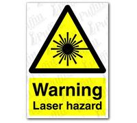 Warning Laser Hazard Sign (Self Adhesive, A5)