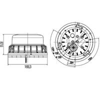 Strobe-type Beacon HELLA 2XD 011 557-101