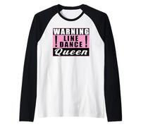 Warning Line Dance Queen Country Music Raglan Baseball Tee