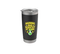 Warning Mad Scientist At Work Funny Scientist Quotes Stainless Steel Insulated Tumbler