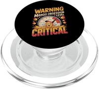 Warning Mango Obsession Level Critical Tropical Fruit Lover PopSockets PopGrip for MagSafe