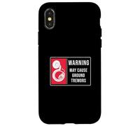 Warning May Cause Ground Tremors For Sousaphone Sousaphonist Case for iPhone X/XS