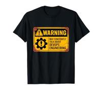 Warning May Constantly Talk About Devops Engineering T-Shirt