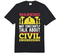 Warning May Constantly Talk Bridge Engineers Civil Engineer Comfort Colors Adult Heavyweight T-Shirt