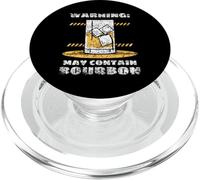 Warning: May Contain Bourbon Drink Drinker Lover Drinking PopSockets PopGrip for MagSafe