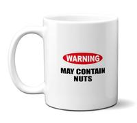 Warning May Contain Nuts 12oz Extra Wide Biscuit Dunker Mug