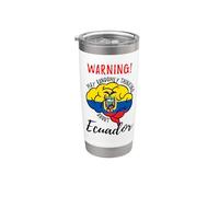 Warning May Randomly Thinking About Ecuador Stainless Steel Insulated Tumbler