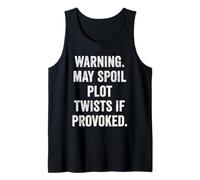 Warning May Spoil Plot Twists if Provoked Funny Bookworm Mom Tank Top