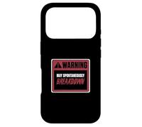 Warning May Spontaneously Breakdown Metalcore Deathcore Fans Case for iPhone 17 Pro