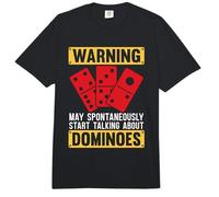 Warning May Spontaneously Loves Playing Board Game Dominoes Comfort Colors Adult Heavyweight T-Shirt