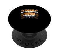 Warning May Spontaneously Provide Commentary A Sportscaster PopSockets Adhesive PopGrip