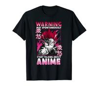 Warning May Spontaneously Start Talking About Anime I Kawaii T-Shirt