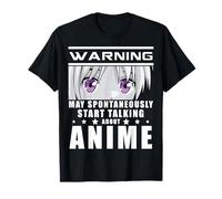 Warning May Spontaneously Start Talking About Anime T-Shirt