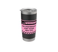 Warning May Spontaneously Start Talking About Cats Stainless Steel Insulated Tumbler