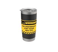 Warning May Spontaneously Start Talking About Cats Stainless Steel Insulated Tumbler