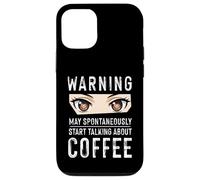 Warning May Spontaneously Start Talking About Coffee Anime Case for iPhone 12/12 Pro