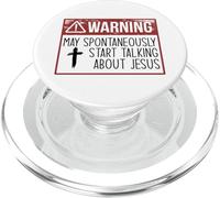 WARNING! MAY SPONTANEOUSLY START TALKING ABOUT JESUS! Meme PopSockets PopGrip for MagSafe