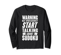 Warning May Spontaneously Start Talking About Sudoku Long Sleeve T-Shirt