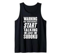 Warning May Spontaneously Start Talking About Sudoku Tank Top