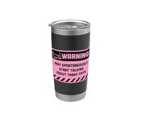 Warning May Spontaneously Start Talking About Tabby Cats Stainless Steel Insulated Tumbler